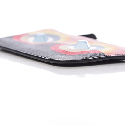 Fendi Vitello Elite Century Hypnoteyes Studded Coin Pouch Key Case Bubblegum Multicolor 10 of 18