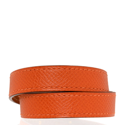 Hermes Epsom Kelly Double Tour Bracelet XS Orange 3 of 7