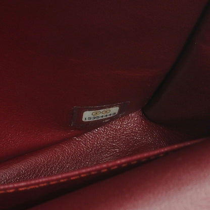 Chanel Patent Maxi Double Flap Dark Red 7 of 7