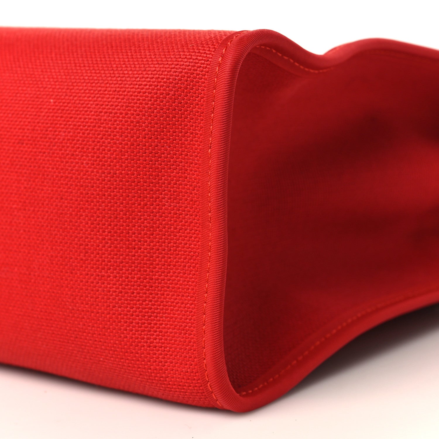 Hermes Vache Hunter Toile Herbag Zip 31 PM Rouge Tomate Natural 10 of 11