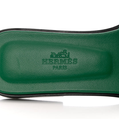 Hermes Epsom Oran Sandals 36 Vert Emeraude 7 of 10