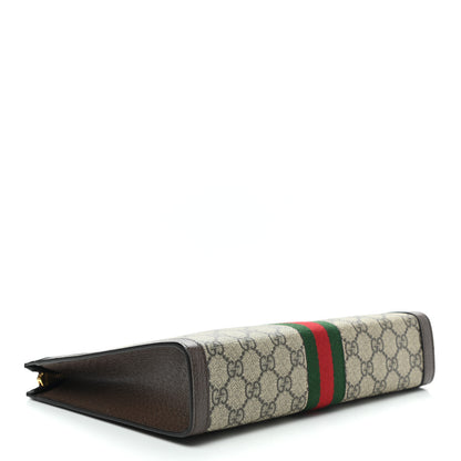 Gucci GG Supreme Monogram Web Ophidia Pouch Brown 4 of 7