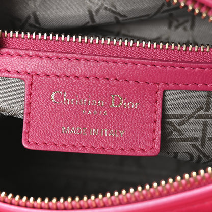 Christian Dior Lambskin Cannage Medium Lady Dior Fuchsia 6 of 11