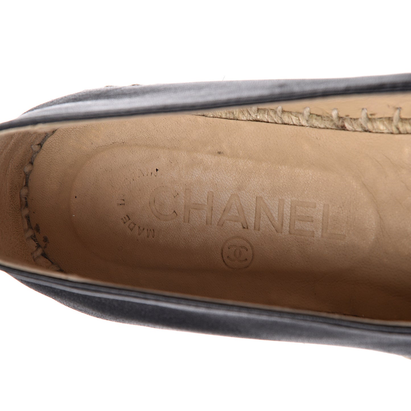 Lambskin CC Espadrilles 39 Black