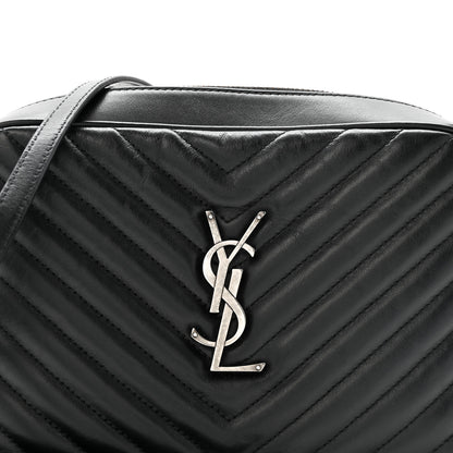 Saint Laurent Calfskin Matelasse Monogram Lou Camera Bag Black 8 of 14