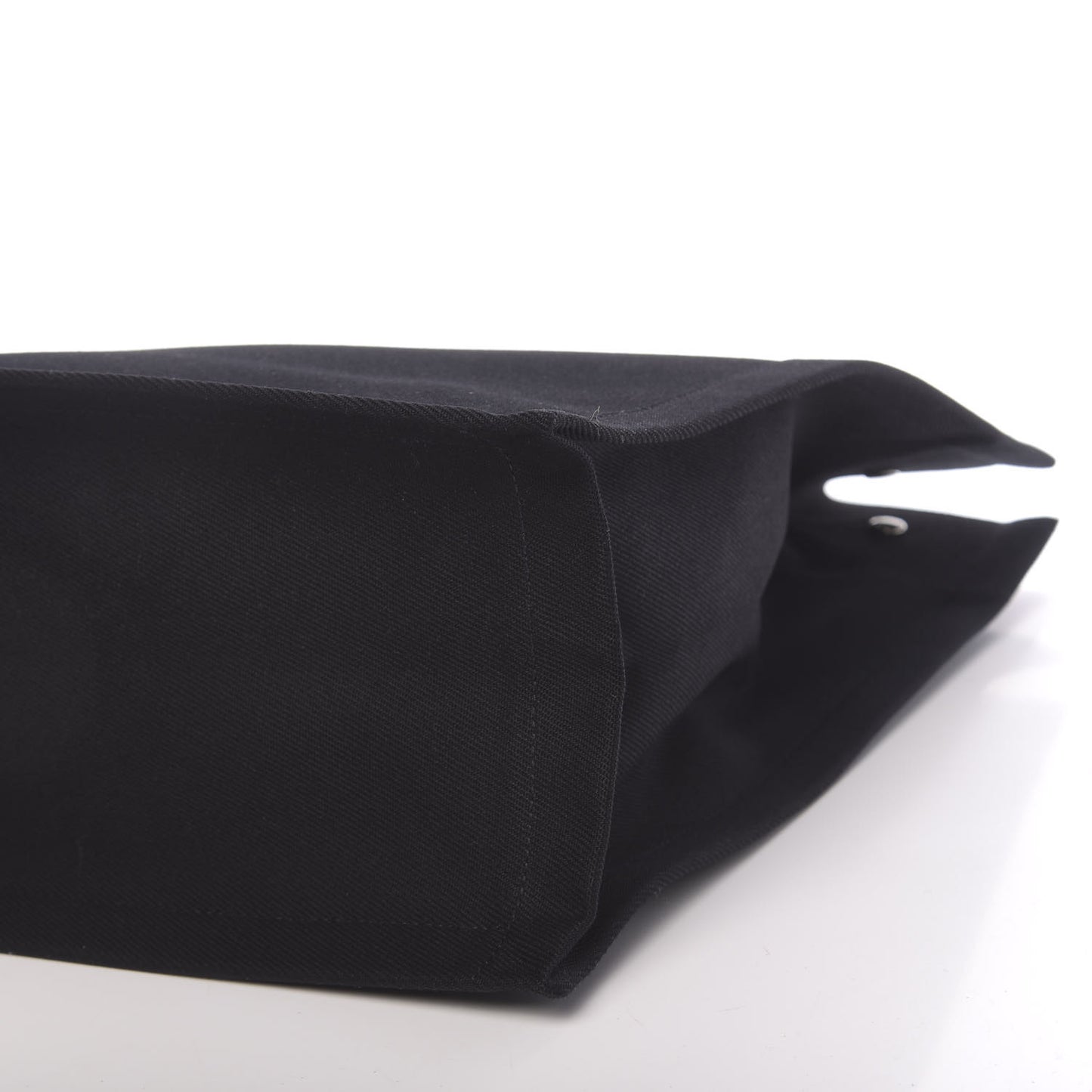 Linen Calfskin Rive Gauche North South Tote Black
