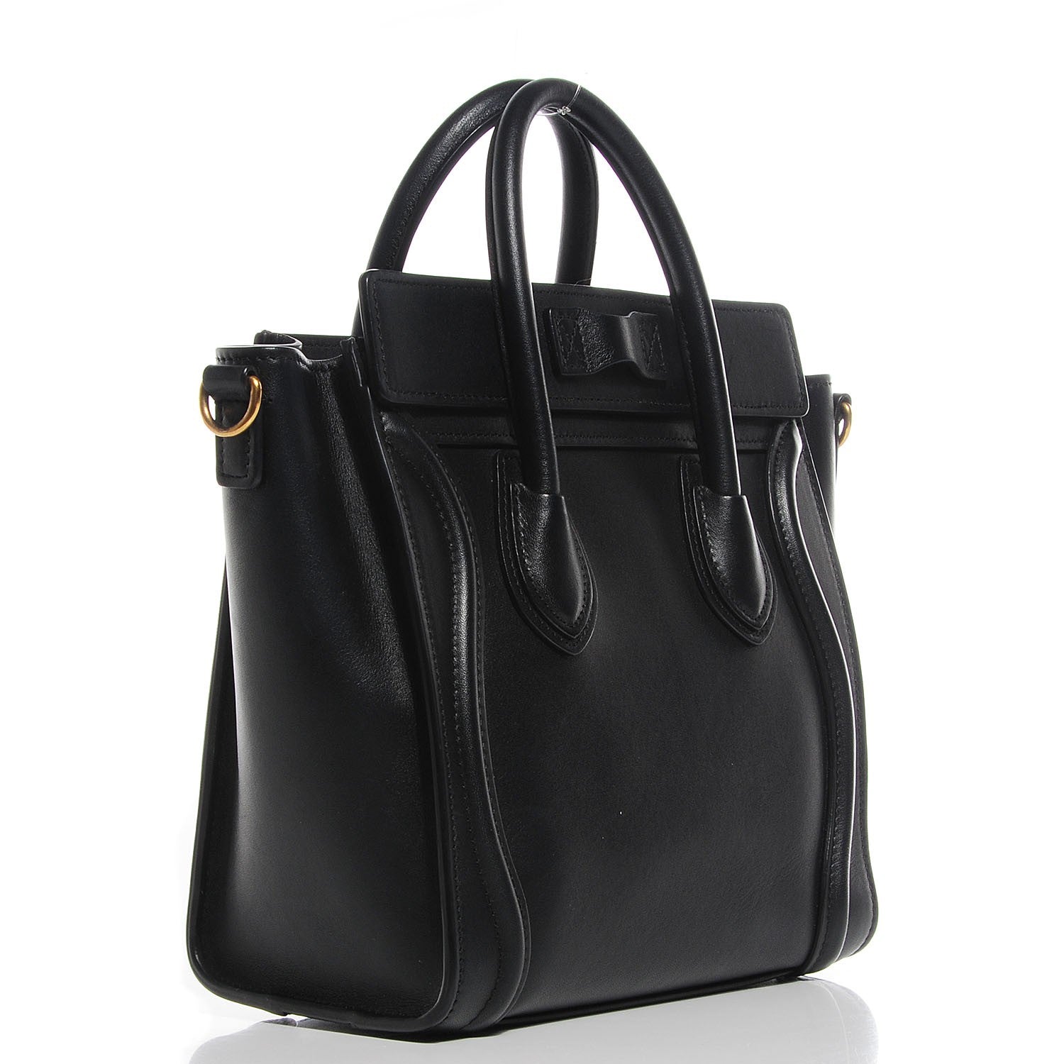 Celine Smooth Calfskin Nano Luggage Black 3 of 8