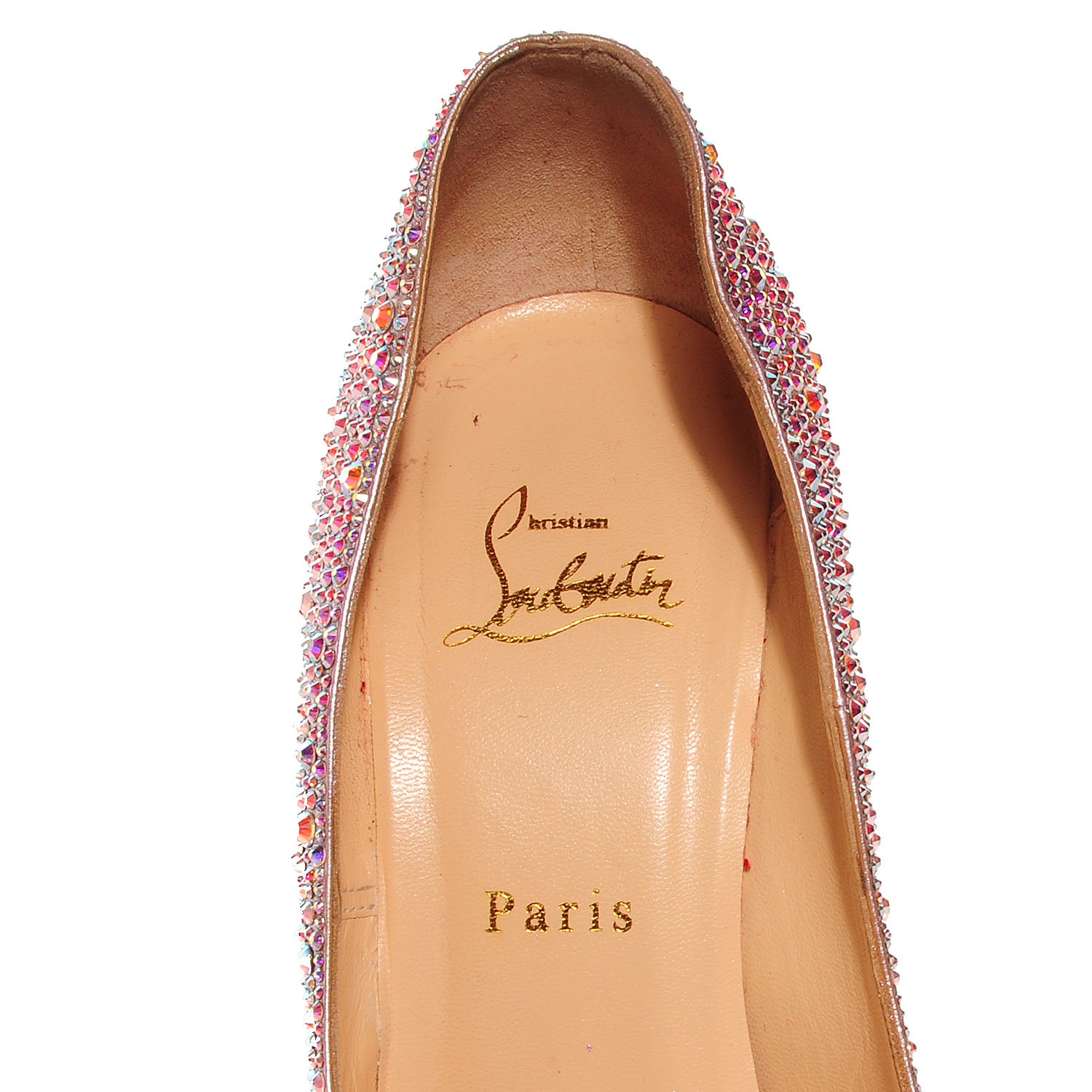 Christian Louboutin Crystal Suede Burma Daffodile Strass 160 Pumps 40 Aurora Boreale 7 of 7