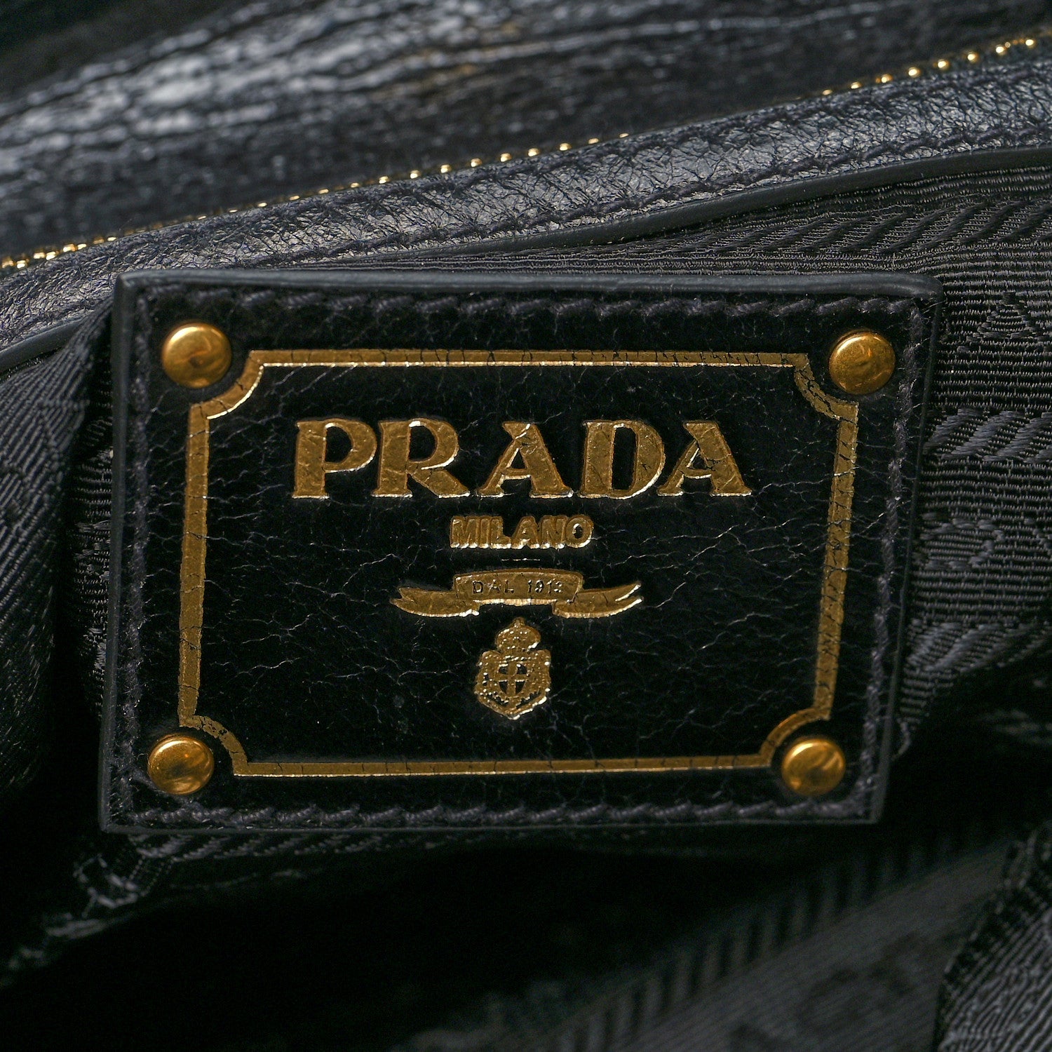 Prada Glace Calf Tote Black 5 of 11