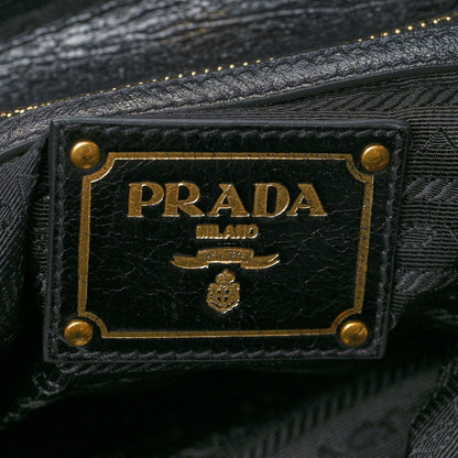 Prada Glace Calf Tote Black 5 of 11