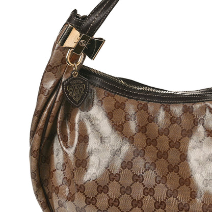 Gucci Crystal Monogram Duchessa Hobo Brown 8 of 10