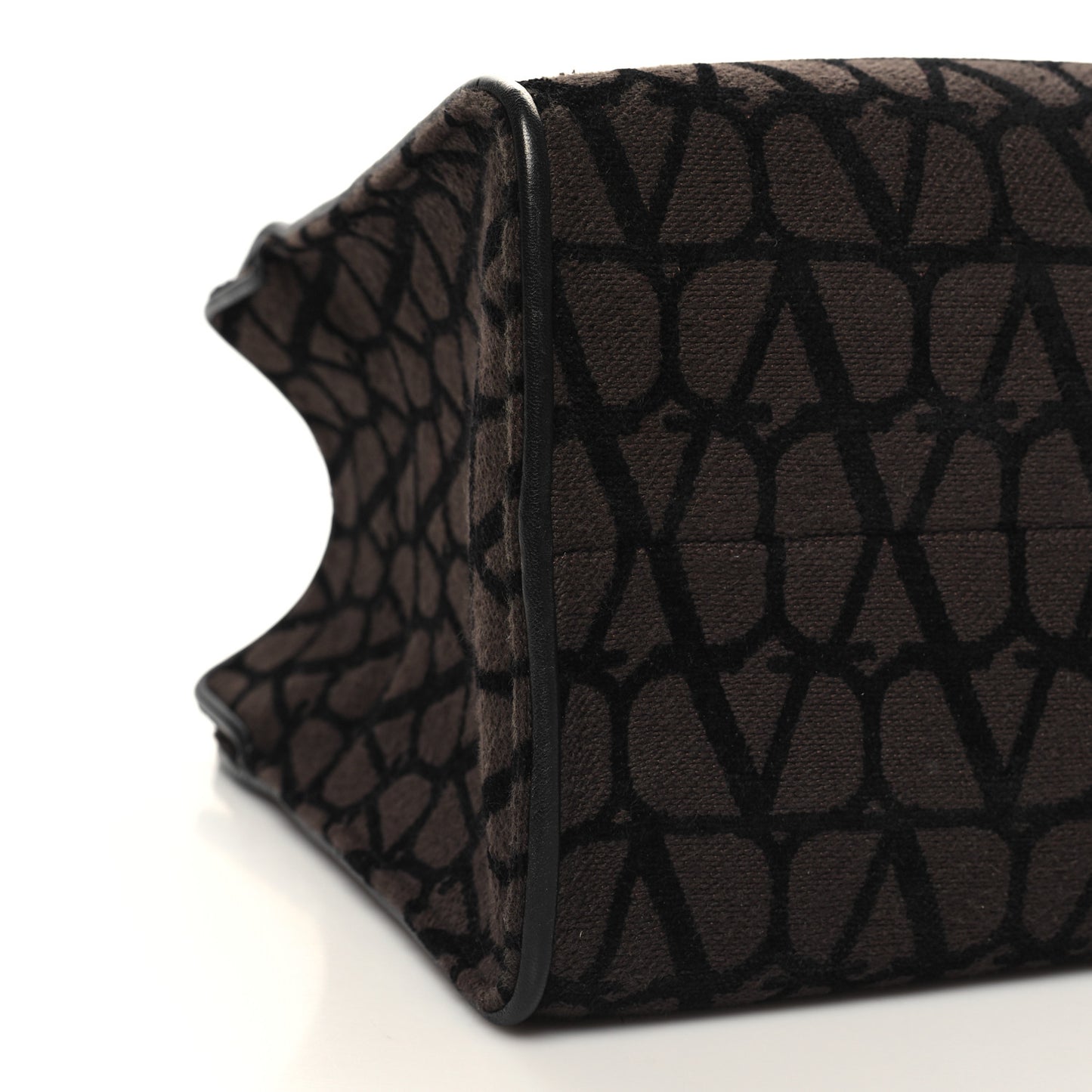 Toile Iconographe Goatskin Le Troisieme Shopping Bag Black Fondant