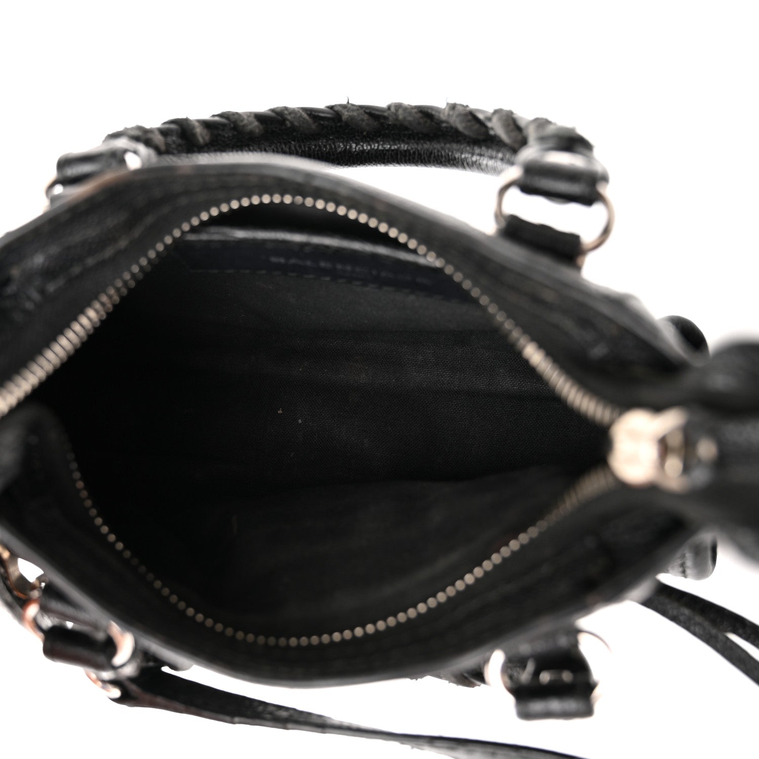 Balenciaga Chevre Silver Metallic Edge Hardware Nano City Black 5 of 20
