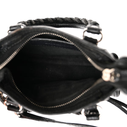 Balenciaga Chevre Silver Metallic Edge Hardware Nano City Black 5 of 20