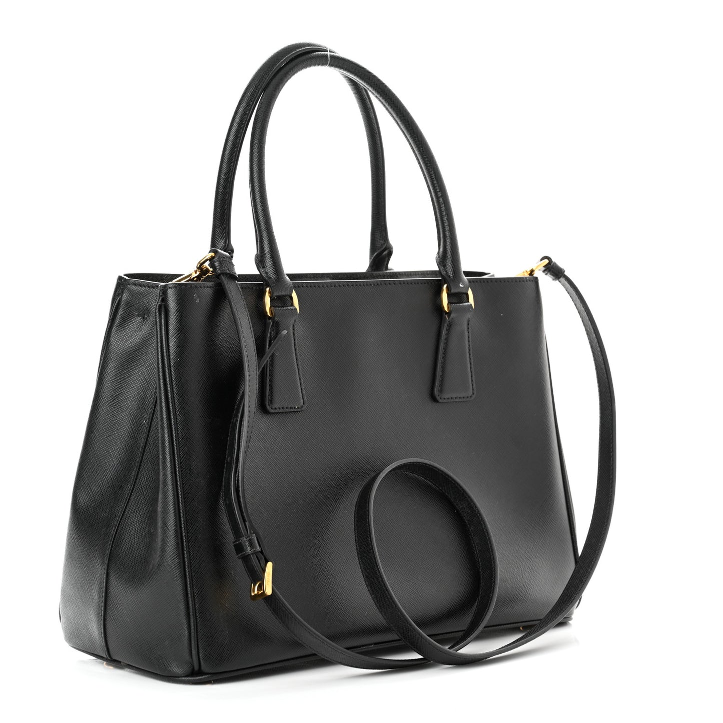 Saffiano Lux Medium Tote Black