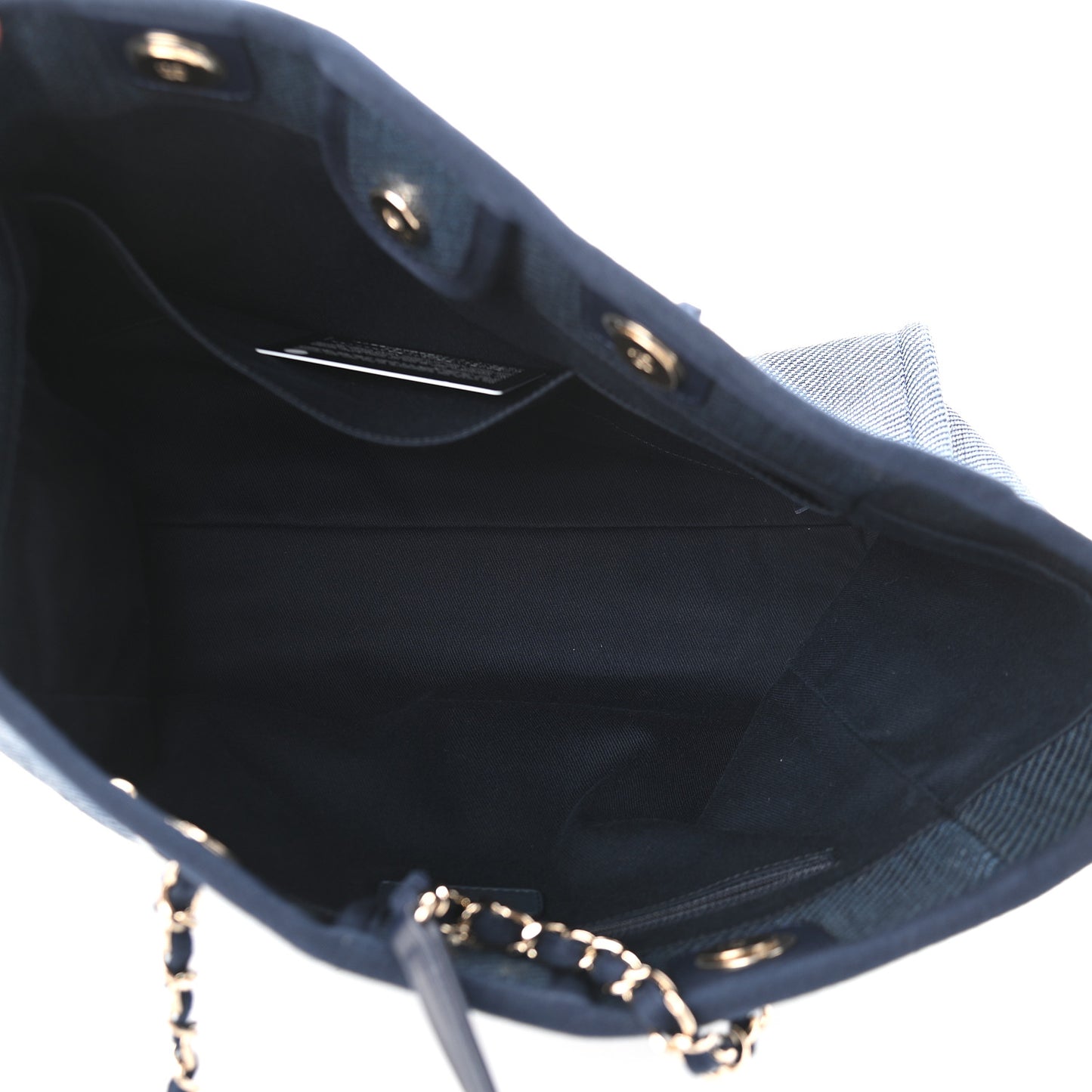 Mixed Fibers Small Deauville Tote Navy Blue