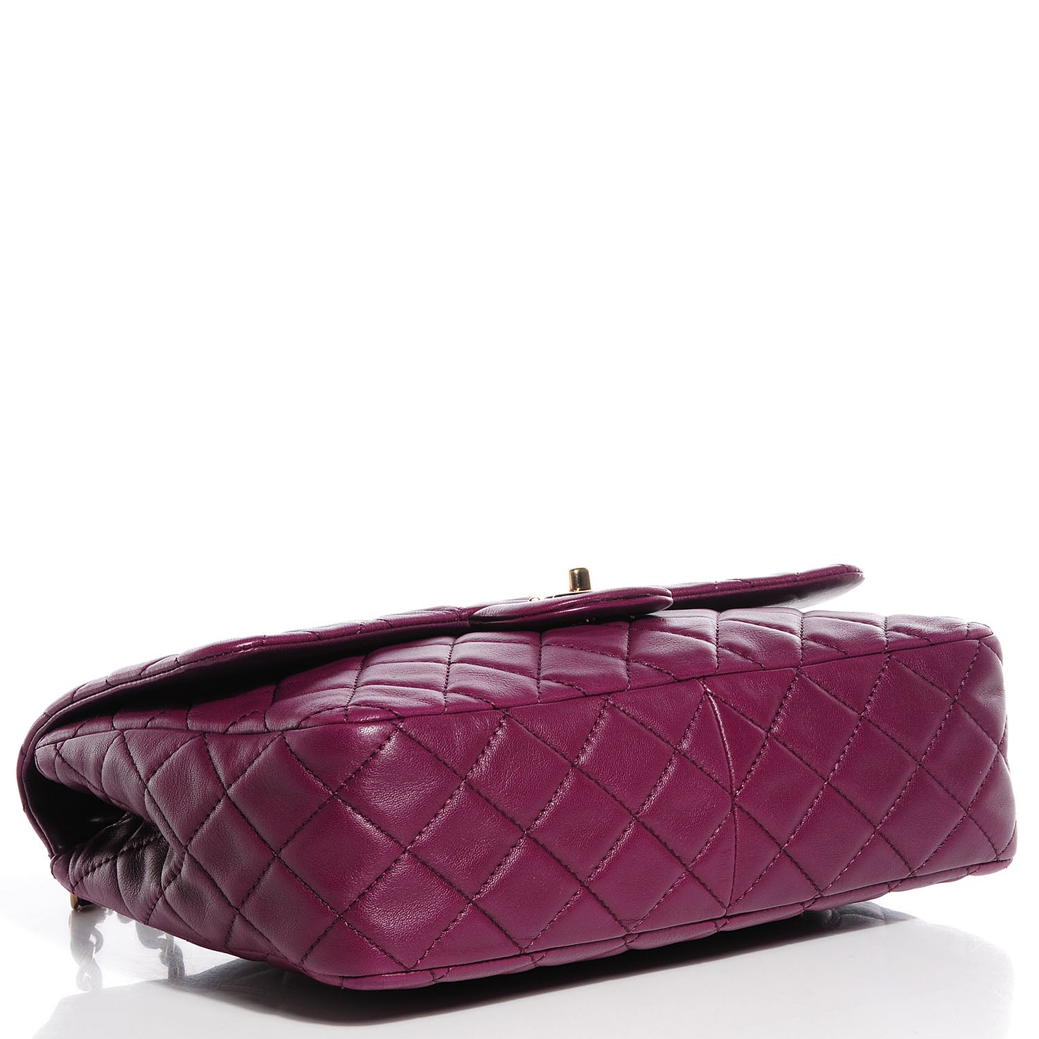 Chanel Lambskin Quilted Jumbo Single Flap Purple 4 of 8