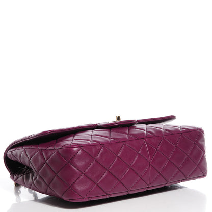 Chanel Lambskin Quilted Jumbo Single Flap Purple 4 of 8