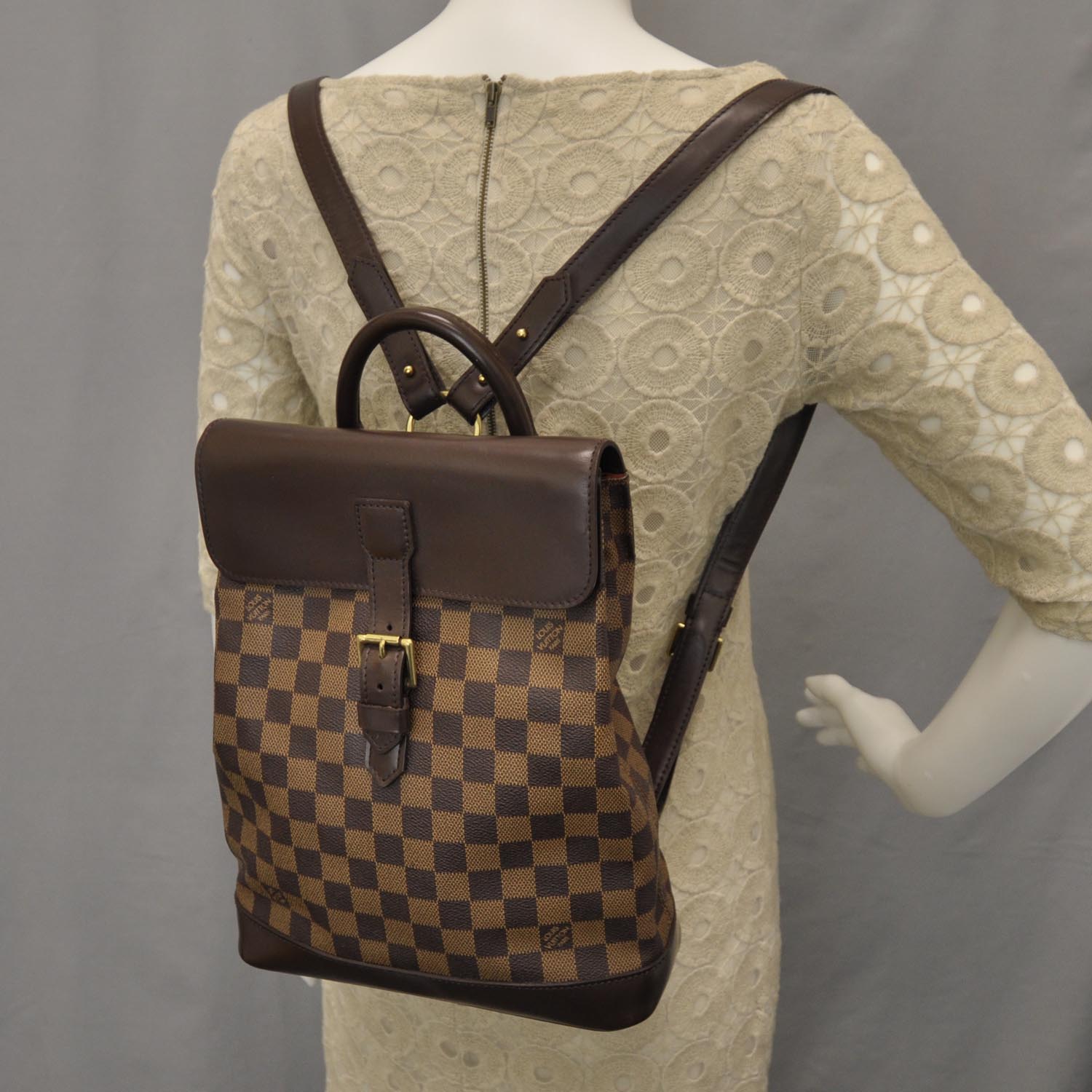 Louis Vuitton Damier Ebene Soho Backpack 2 of 7