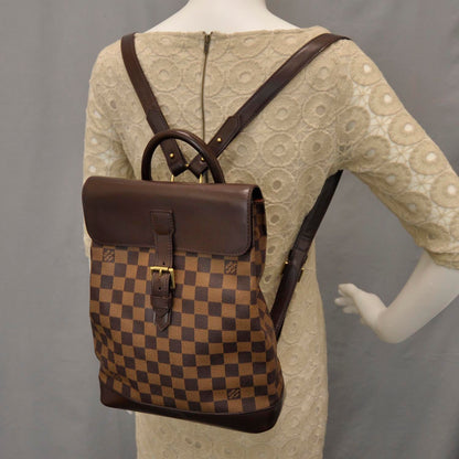 Louis Vuitton Damier Ebene Soho Backpack 2 of 7