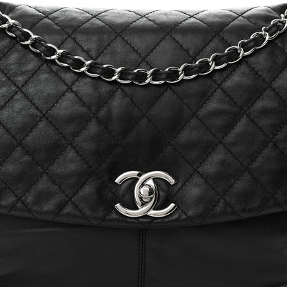 Chanel Calfskin Quilted Large Trianon Messenger Flap Black 9 of 13