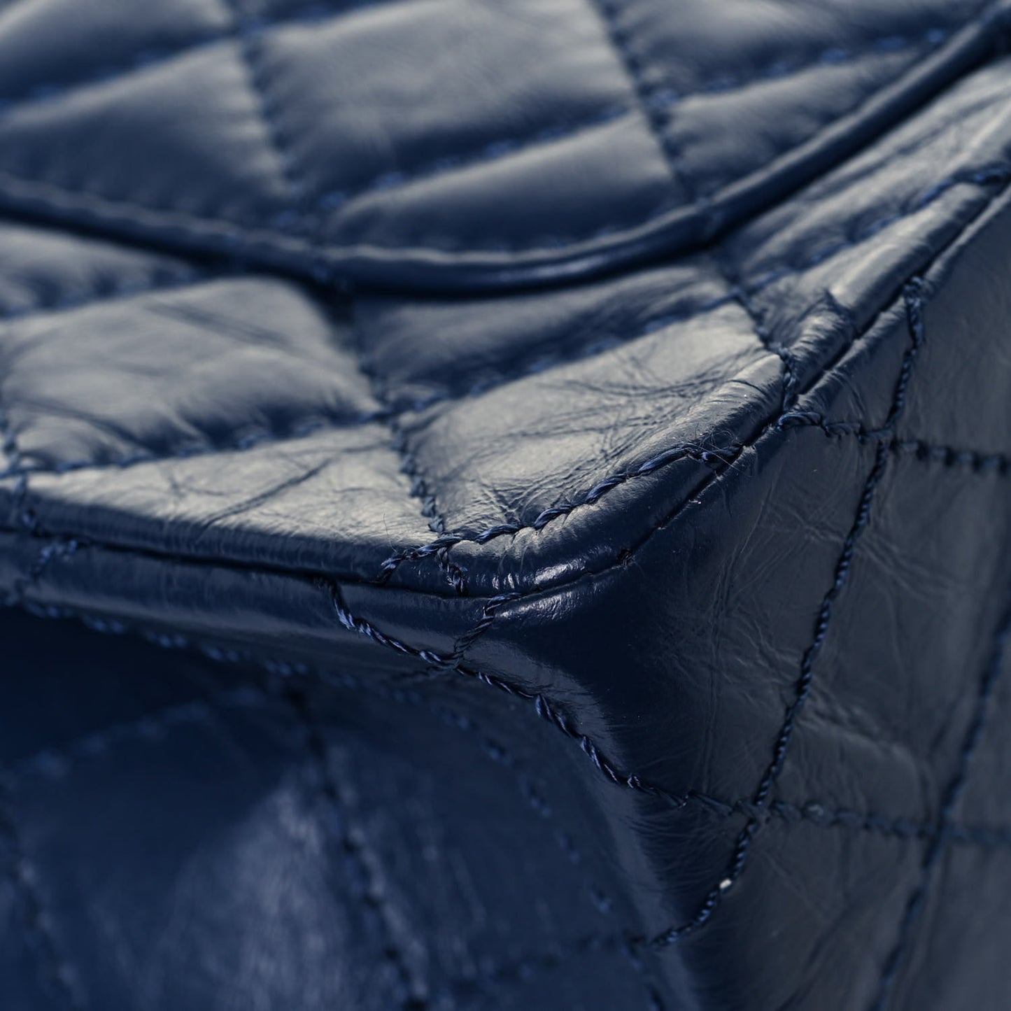 Aged Calfskin Quilted 2.55 Reissue Mini Flap Navy