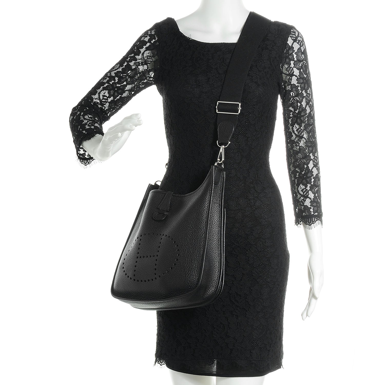 Hermes Taurillon Clemence Evelyne III PM Black 2 of 14