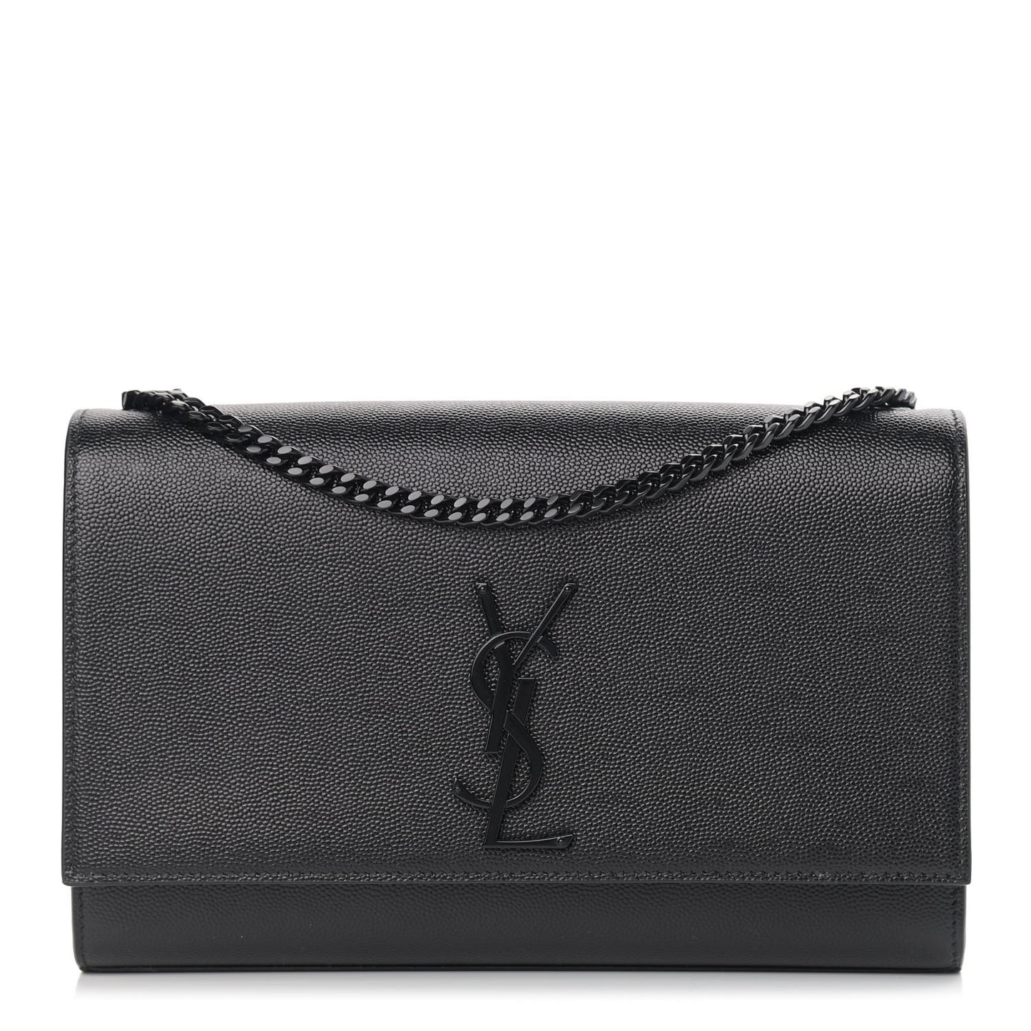Grain De Poudre Medium Classic Monogram Kate Satchel Black
