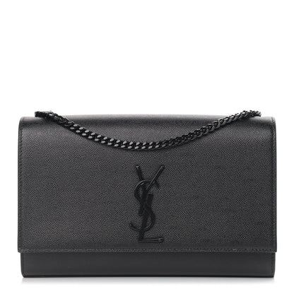 Saint Laurent Grain De Poudre Medium Classic Monogram Kate Satchel Black 1 of 10