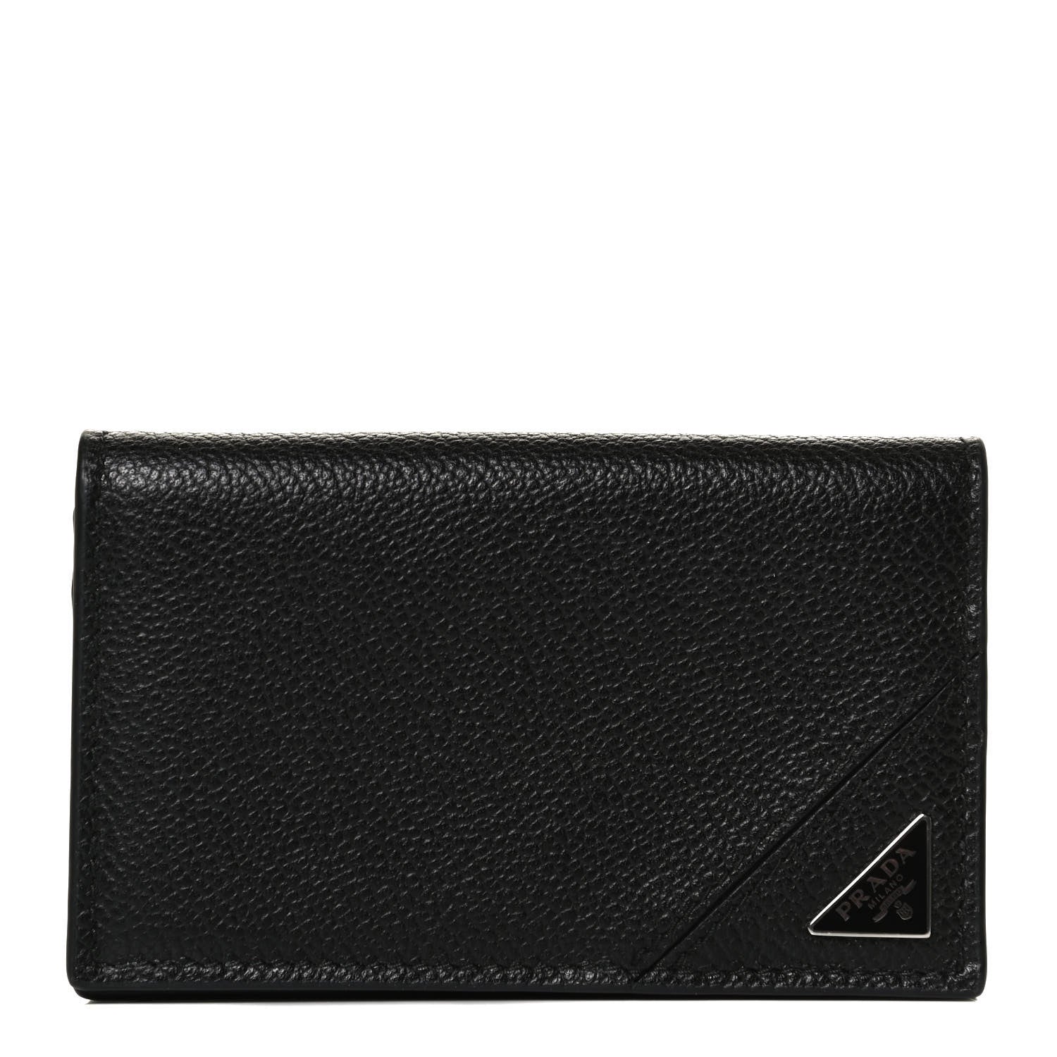 Prada Vitello Micro Grain Card Holder Black 1 of 9