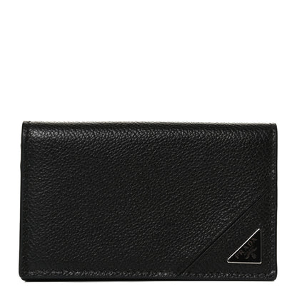 Prada Vitello Micro Grain Card Holder Black 1 of 9