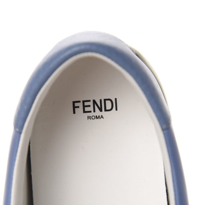 Fendi Vitello FF Rockoclick Slip On Sneakers 38 Blue 7 of 11
