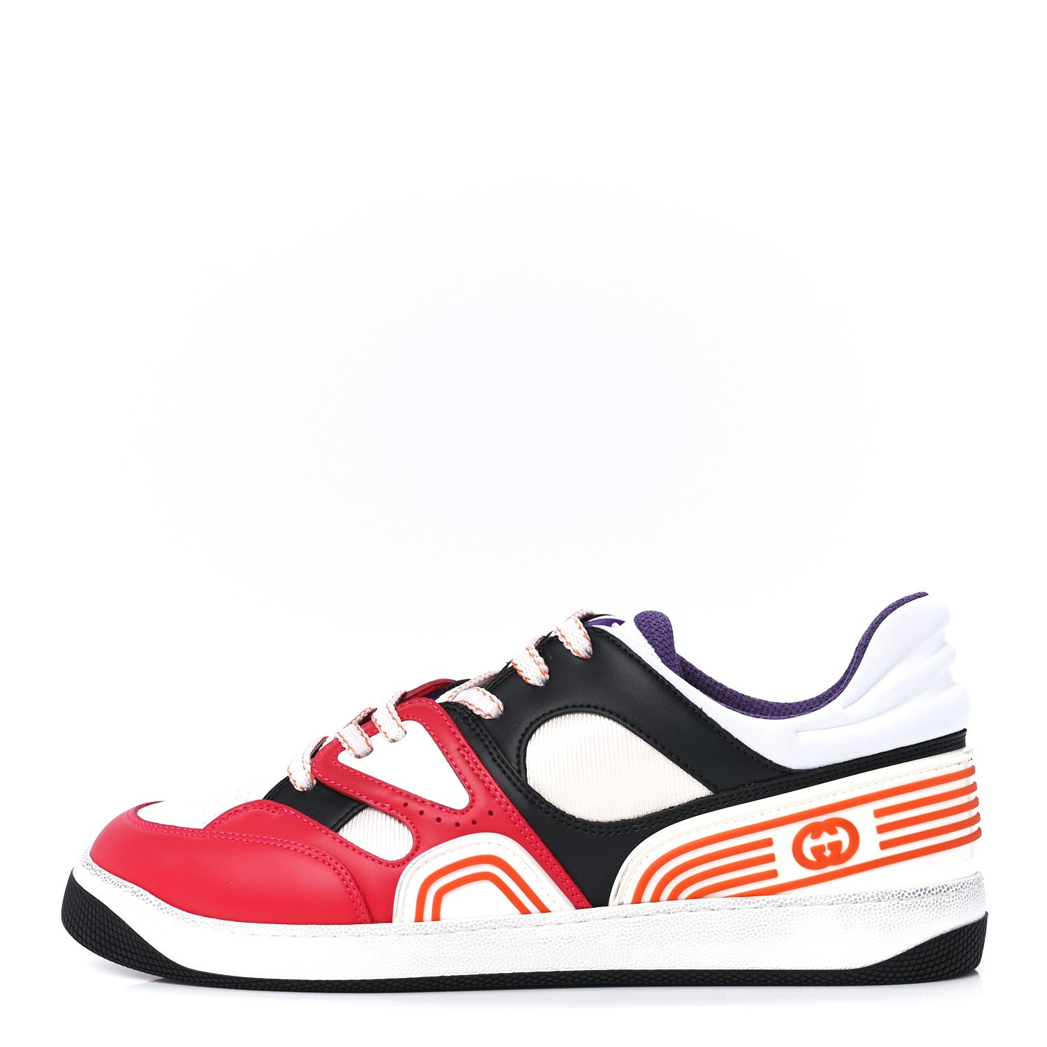 Gucci Demetra Mens Basket Low Top Sneakers 8.5 Deep Coral Great White Black 1 of 10