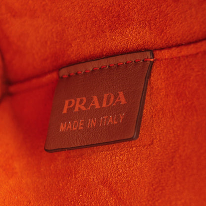 Prada City Calf Large Galleria Double Zip Tote Caramel Papaya 6 of 7