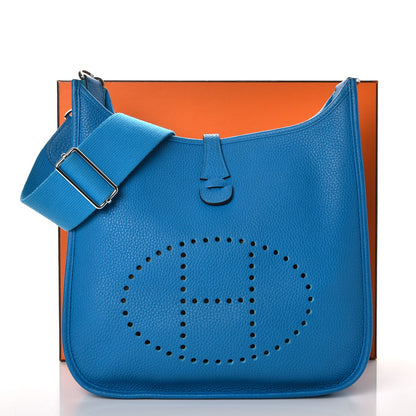 Hermes Taurillon Clemence Evelyne III PM Bleu Zanzibar 8 of 8
