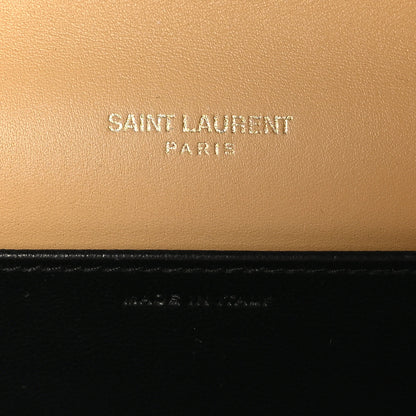 Saint Laurent Micro Raffia Monogram Uptown Chain Wallet Natural Hay Blush 6 of 9