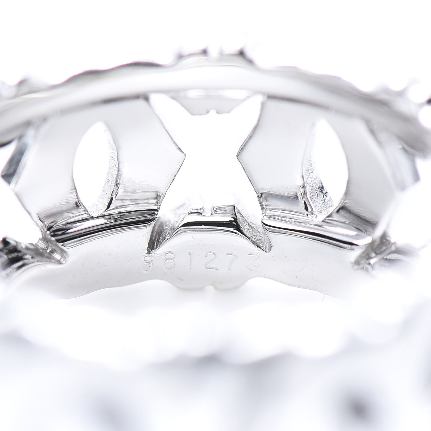 Cartier 18K White Gold Entrelaces Ring 49 4.75 6 of 7