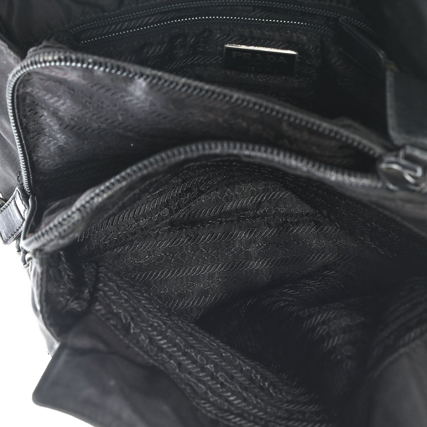 Nappa Nylon Chain Tote Black