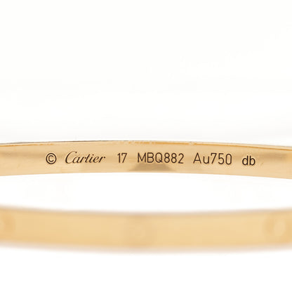 Cartier 18K Yellow Gold Small LOVE Bracelet 17 3 of 11