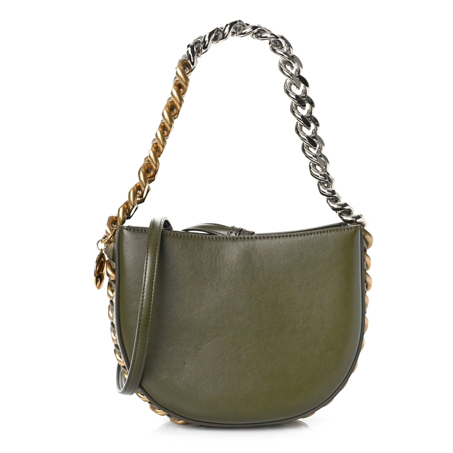 Eco Alter Nappa Small Frayme Shoulder Bag Khaki