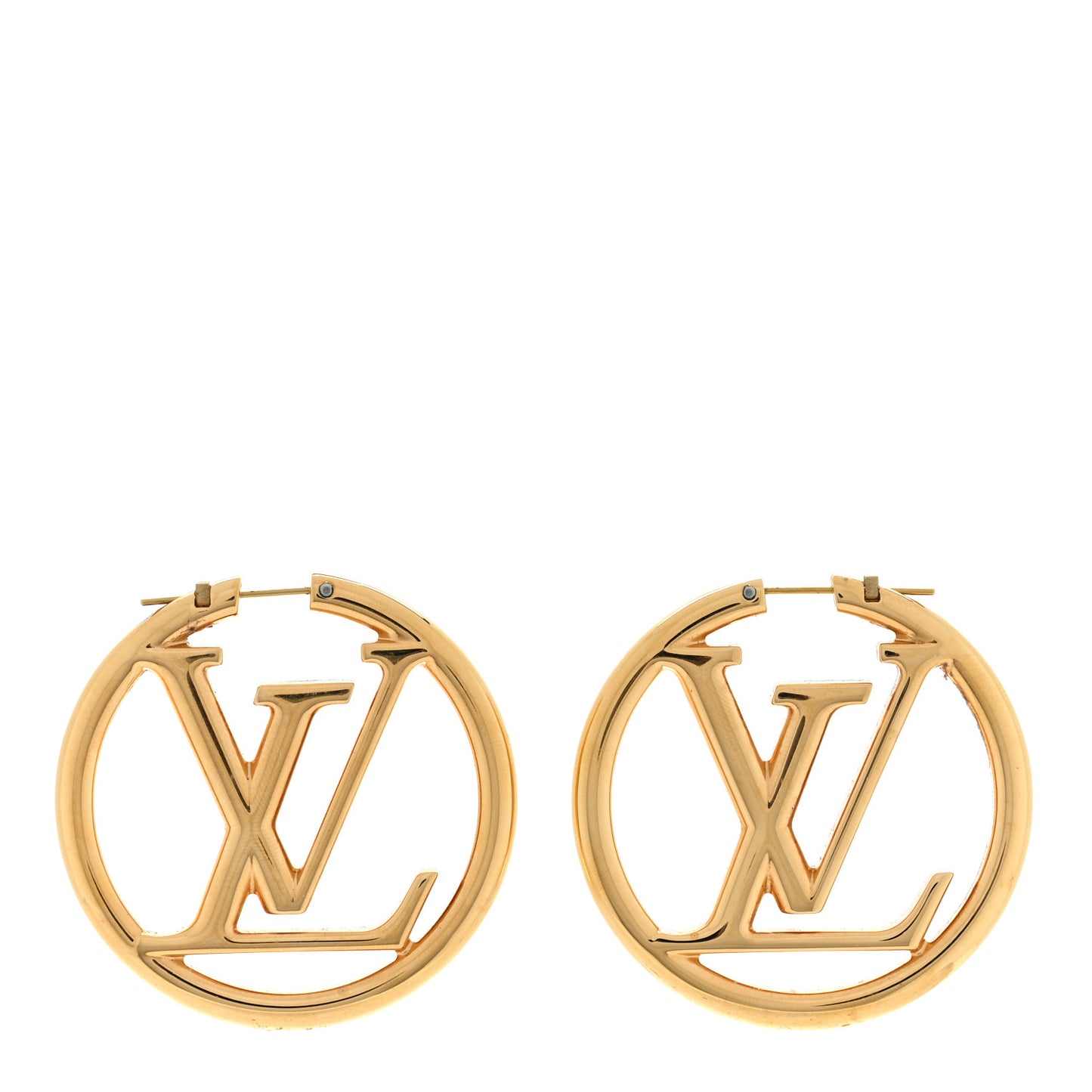 Metal Louise Hoop Earrings Gold
