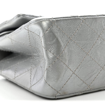 Chanel Metallic Aged Calfskin Quilted 2.55 Reissue 226 Flap Silver 24 of 34