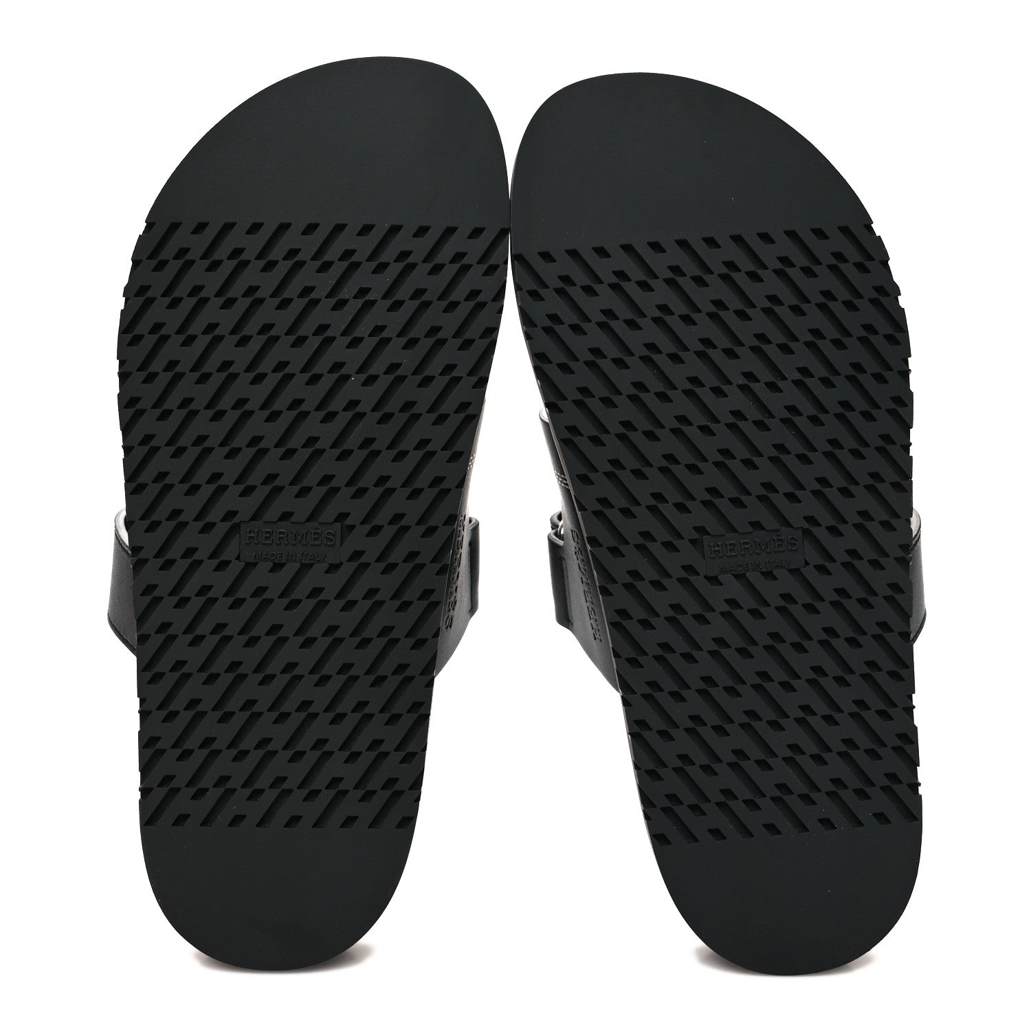 Hermes Calfskin Womens Embroidered Chypre Sandals 37 Black 5 of 8