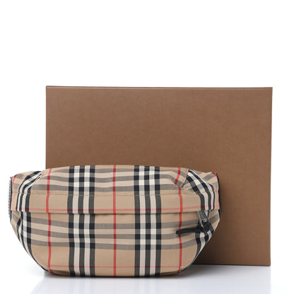 Burberry Nylon Vintage Check Medium Sonny Bum Bag Archive Beige Black 7 of 7