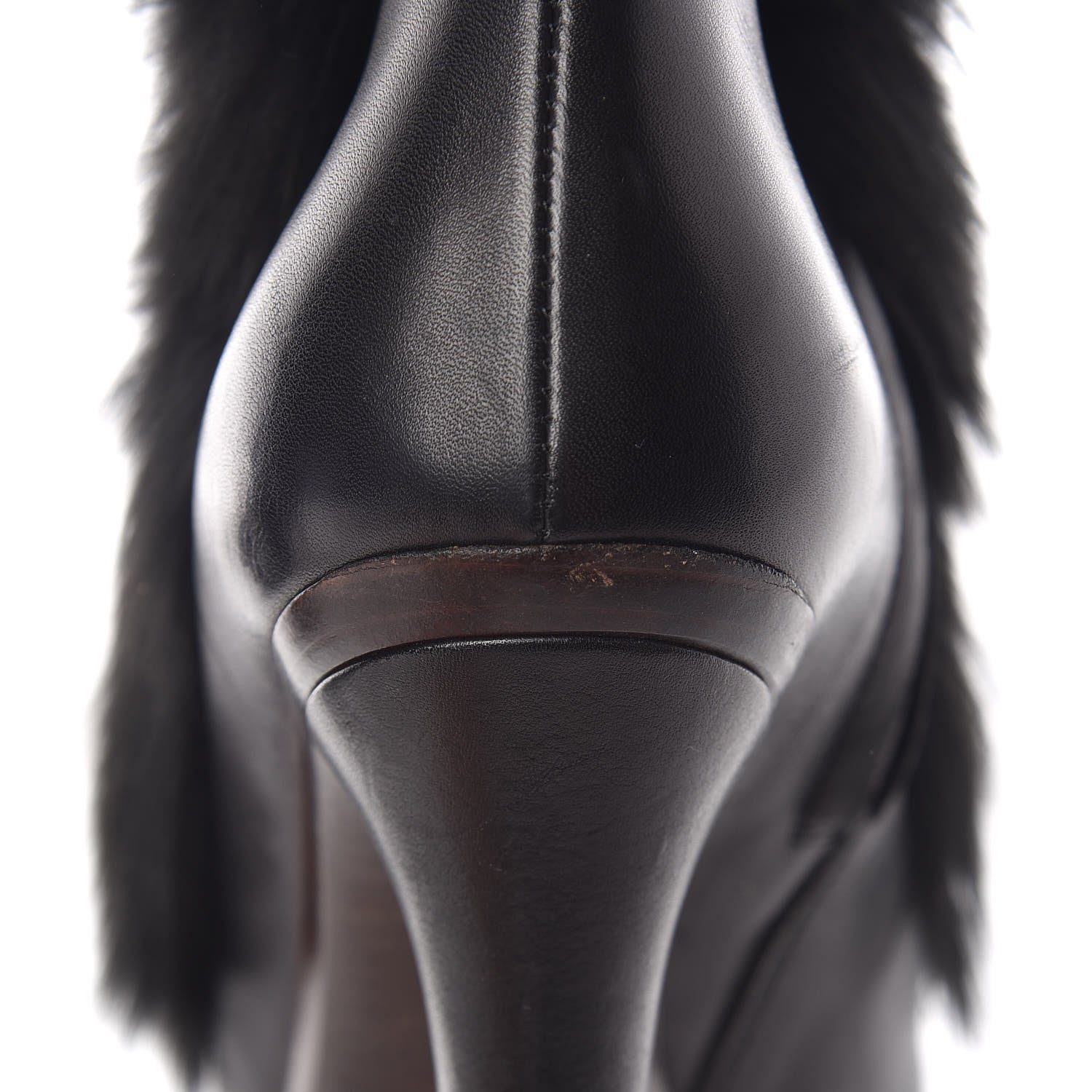 Gucci Alpaca Fur Lambskin Alyona Platform Ankle Boots 36 Black 14 of 15