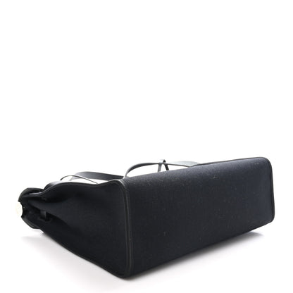 Hermes Military Toile Vache Hunter Herbag Zip PM 31 Black 5 of 12