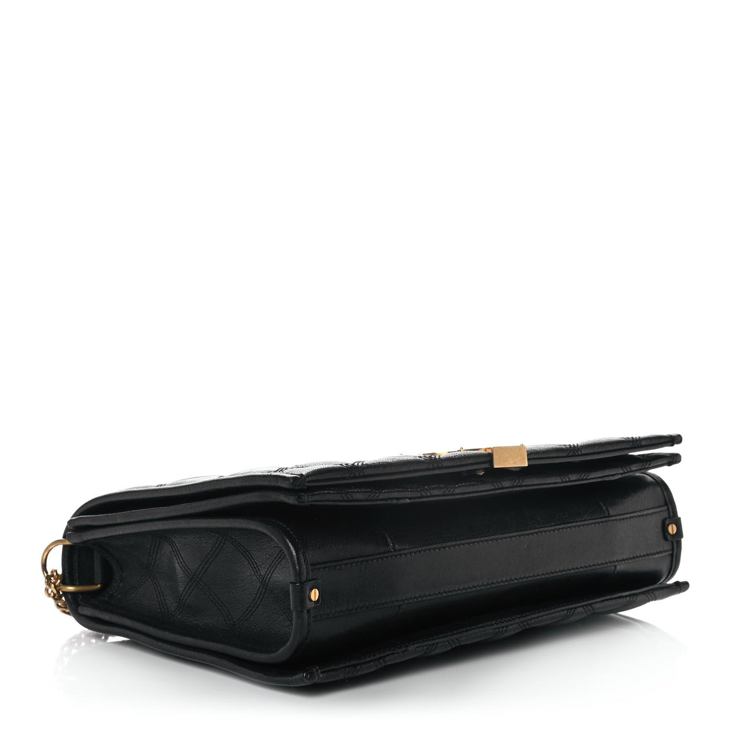 Lambskin Quilted Small Becky Chain Bag Black