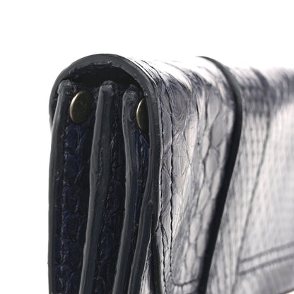 Proenza Schouler Snakeskin PS1 Pochette Clutch Blue 10 of 15