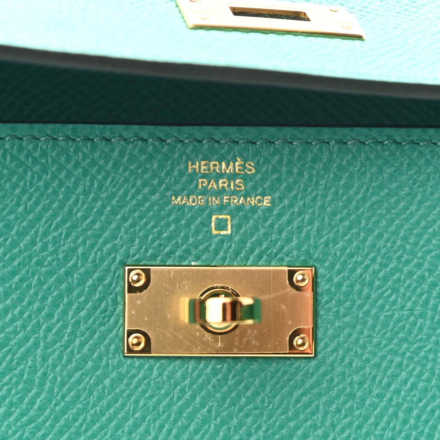 Hermes Epsom Shiny Alligator Touch Kelly Wallet To Go Vert Jade 6 of 8