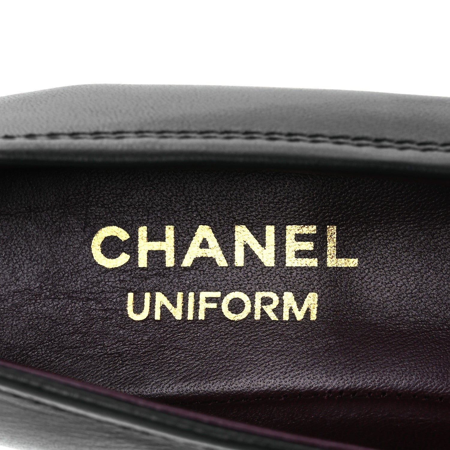 Chanel Lambskin Cap Toe CC Uniform Ballerina Flats 38 Black 9 of 12